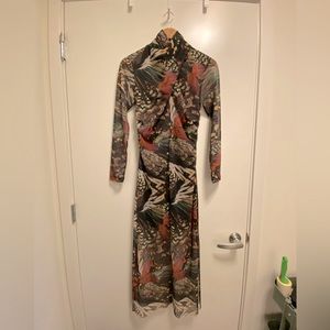 Allsaints Tia Gene Mesh MIDI dress